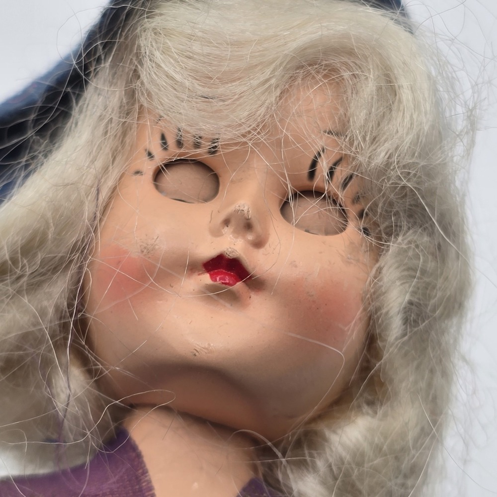 Vintage 8" Walker Doll Hard Plastic Sleep Eyes Head Turns - Picture 12 of 16